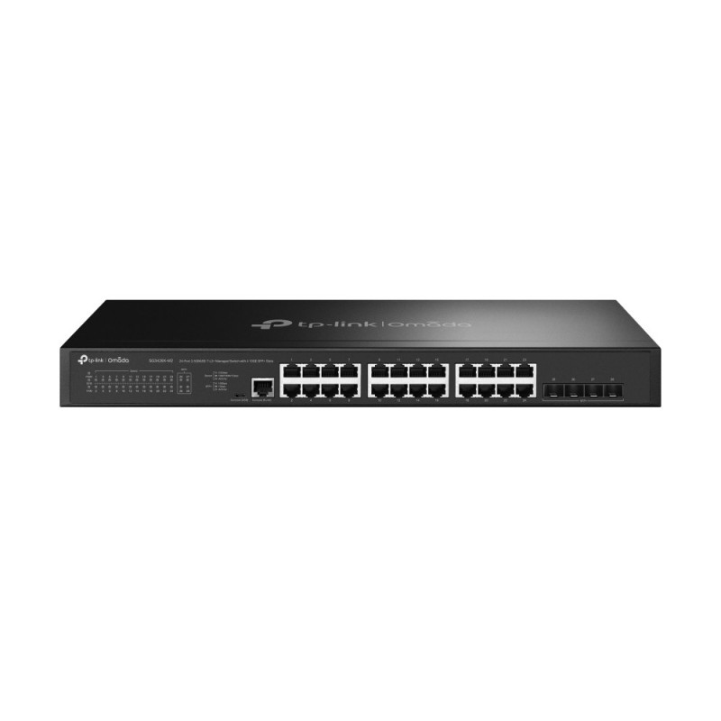 TP-Link Omada SG3428X-M2 łącza sieciowe Zarządzany L2+ 2.5G Ethernet (100/1000/2500) 1U Czarny