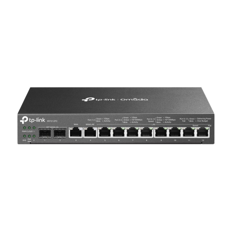 TP-Link Omada ER7212PC ruter Gigabit Ethernet Czarny