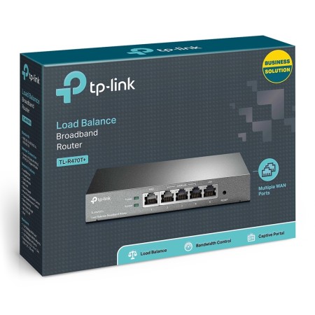 TP-Link TL-R470T+ ruter Fast Ethernet Czarny