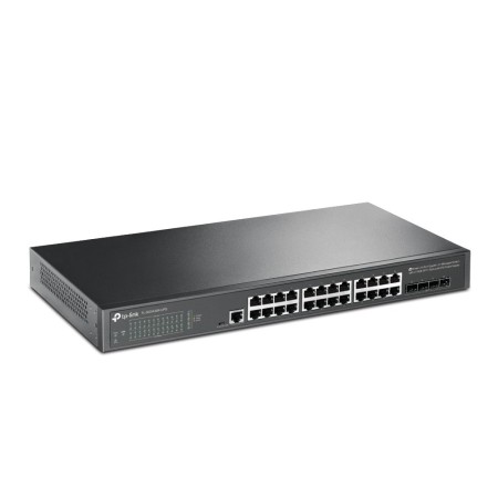 TP-Link JetStream TL-SG3428X-UPS łącza sieciowe Zarządzany L2+/L3 Gigabit Ethernet (10/100/1000) 1U Czarny