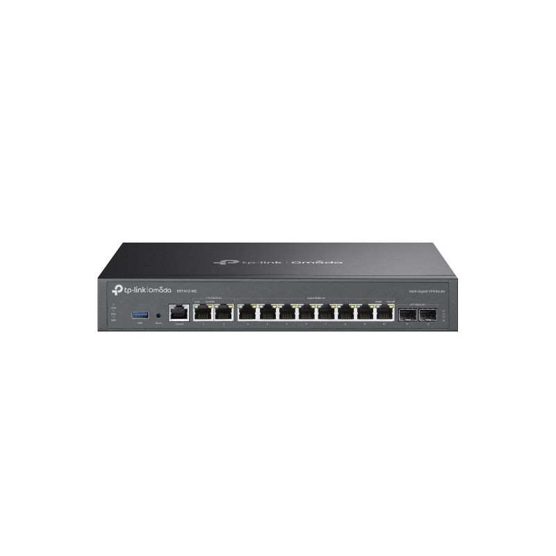 TP-Link Omada ER7412-M2 ruter 2.5 Gigabit Ethernet, Gigabit Ethernet Czarny