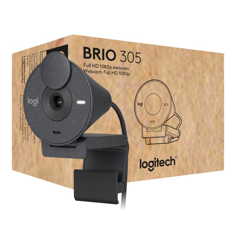 Logitech Brio 305 kamera internetowa 2 MP 1920 x 1080 px USB-C Grafitowy