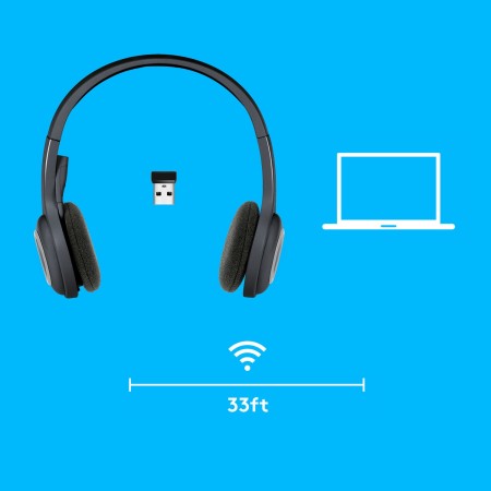 Logitech H600 Wireless Headset Zestaw słuchawkowy Bezprzewodowy Opaska na głowę Biuro/centrum telefoniczne Bluetooth Czarny