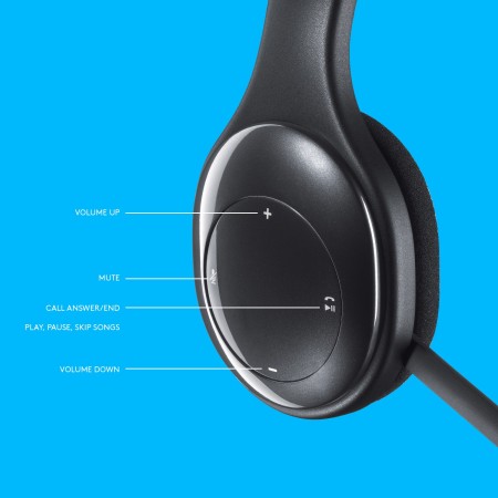 Logitech H800 Bluetooth Wireless Headset Zestaw słuchawkowy Bezprzewodowy Opaska na głowę Biuro/centrum telefoniczne Czarny