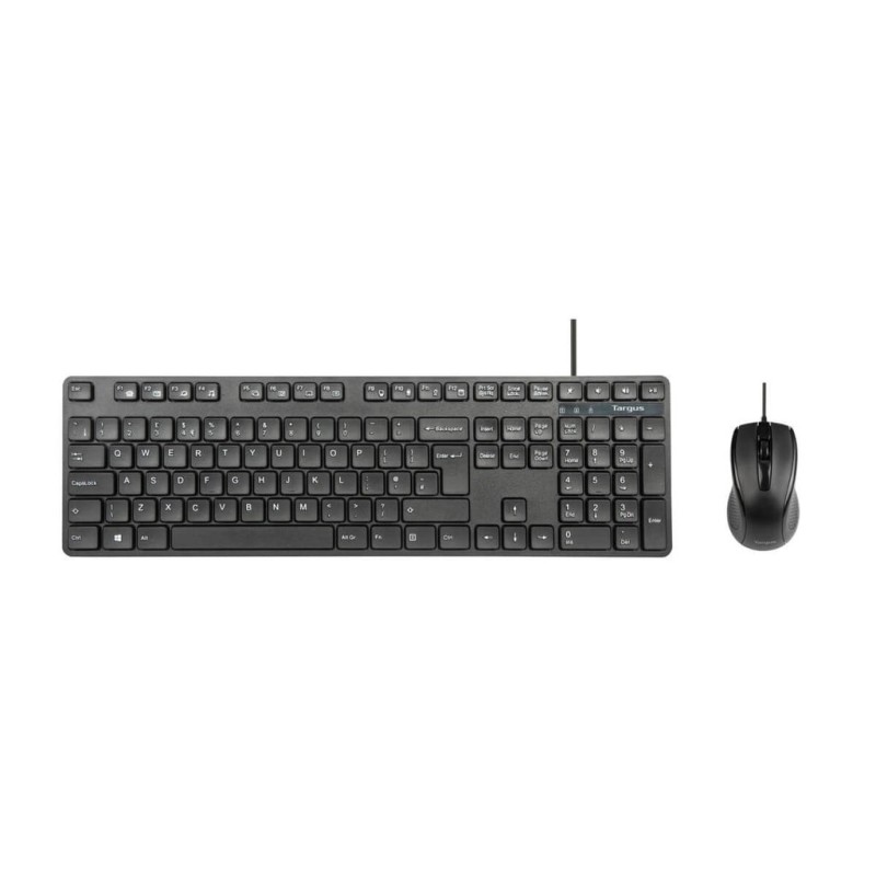 Targus AKM622ES klawiatura Dołączona myszka Uniwersalne USB QWERTY Hiszpański Czarny Targus AKM622ES klawiatura Dołączona myszka Uniwersalne USB QWERTY Hiszpański Czarny