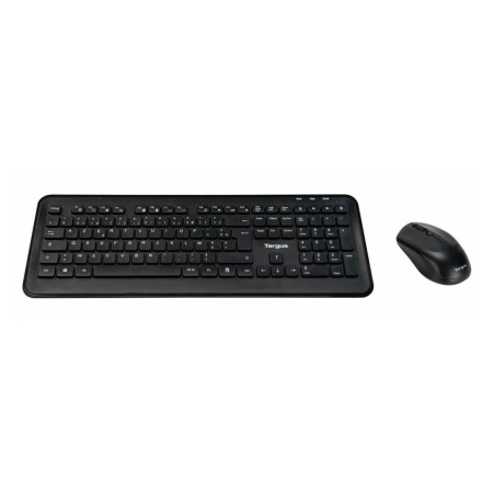 Targus AKM610FR klawiatura Dołączona myszka Uniwersalne RF Wireless AZERTY Francuski Czarny