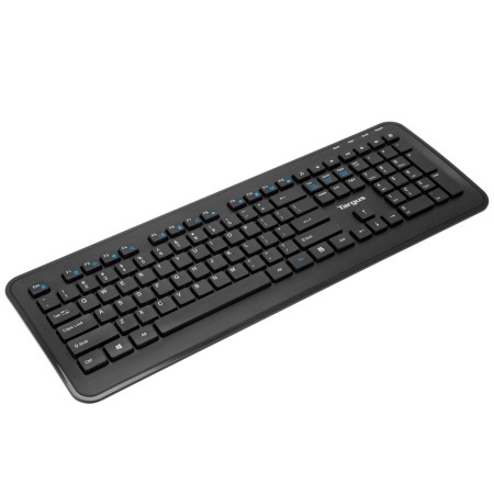 Targus AKM610ES klawiatura Dołączona myszka Uniwersalne RF Wireless Hiszpański Czarny