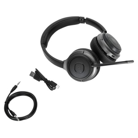 Targus AEH104GL słuchawki/zestaw słuchawkowy Przewodowy i Bezprzewodowy Opaska na głowę Połączenia/muzyka USB Type-C Bluetooth