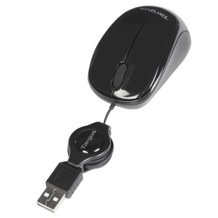 Targus AMU75EU myszka Podróżniczy Oburęczny USB Typu-A Blue Trace 1000 DPI