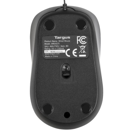 Targus AMU75EU myszka Podróżniczy Oburęczny USB Typu-A Blue Trace 1000 DPI