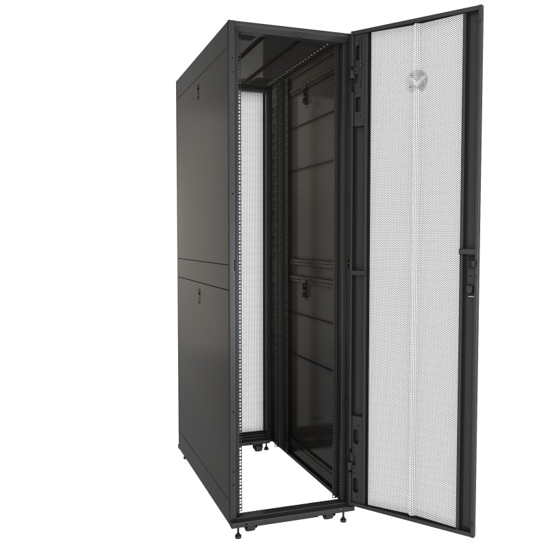 Vertiv VR3307 stojak 48U Stojak wolnostojący Czarny, Przezroczysty