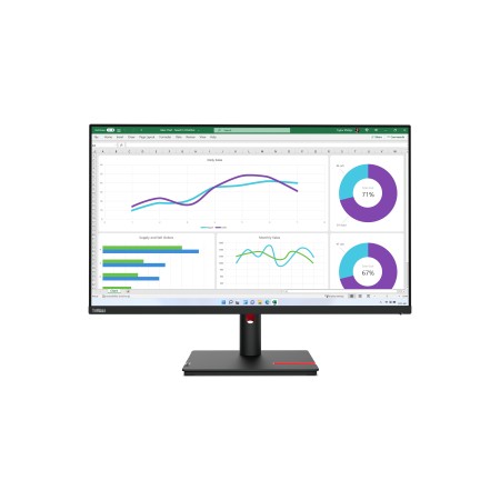 Lenovo ThinkVision T32h-30 LED display 80 cm (31.5") 2560 x 1440 px Quad HD Czarny