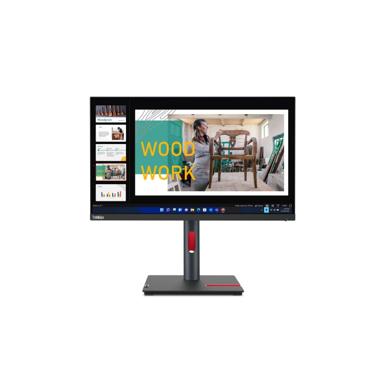 Lenovo ThinkVision P24q-30 LED display 60,5 cm (23.8") 2560 x 1440 px Quad HD Czarny