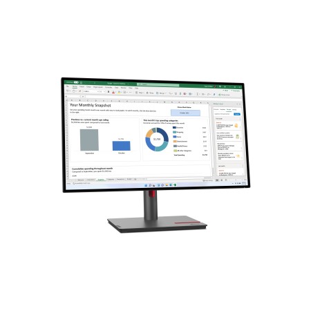 Lenovo ThinkVision P27h-30 LED display 68,6 cm (27") 2560 x 1440 px Quad HD LCD Czarny