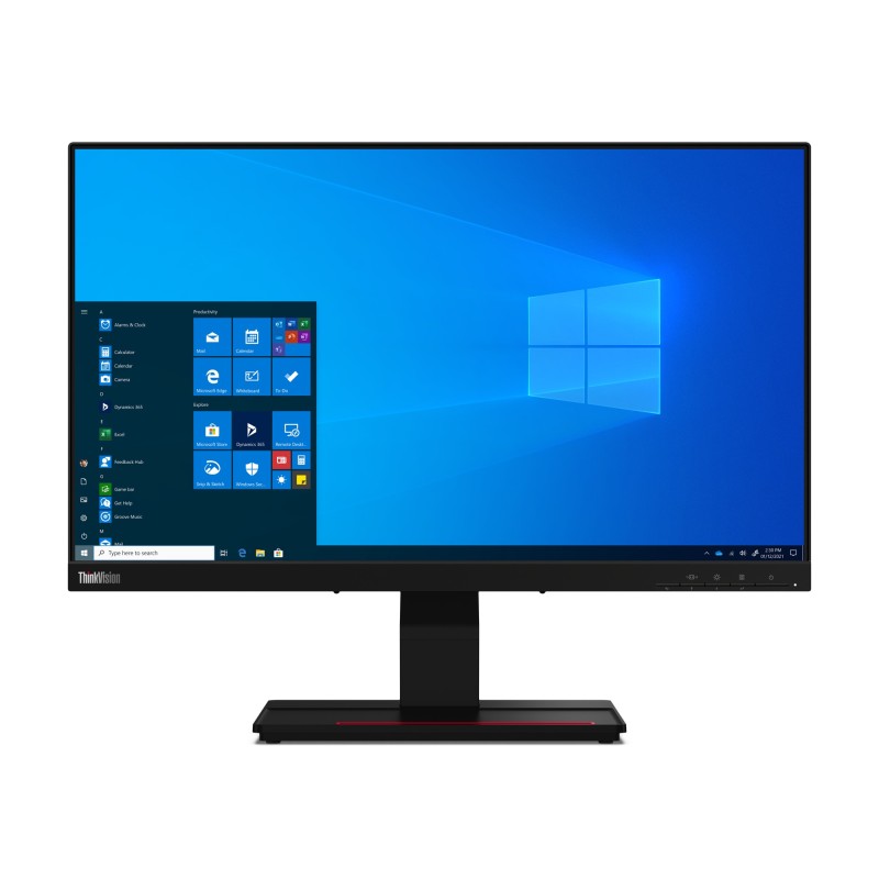 Lenovo ThinkVision T24t-20 LED display 60,5 cm (23.8") 1920 x 1080 px Full HD Ekran dotykowy Pojemnościowy Czarny