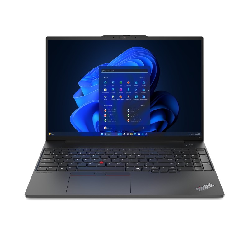 Lenovo ThinkPad E16 AMD Ryzen™ 5 7535HS Laptop 40,6 cm (16") WUXGA 16 GB DDR5-SDRAM 512 GB SSD Wi-Fi 6E (802.11ax) Windows 11