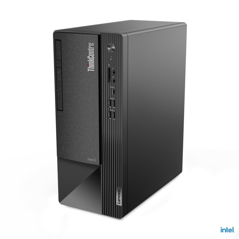 Lenovo ThinkCentre neo 50t Intel® Core™ i5 i5-12400 8 GB DDR4-SDRAM 512 GB SSD Windows 11 Pro Tower PC Czarny