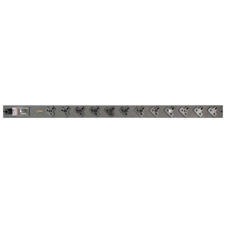 Vertiv EGVHVAAN122-104UKRUK-V rozdzielacz zasilania PDU 12 x gniazdo sieciowe Czarny