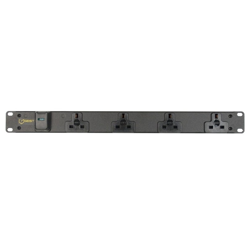 Vertiv EGVHVRB042-102UKLPS6-IP44 rozdzielacz zasilania PDU 4 x gniazdo sieciowe Czarny