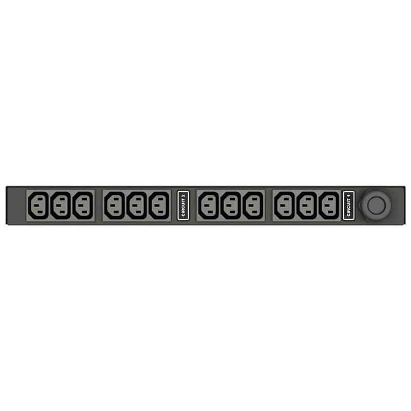 Vertiv Geist Basic rozdzielacz zasilania PDU 12 x gniazdo sieciowe 0U/1U Czarny