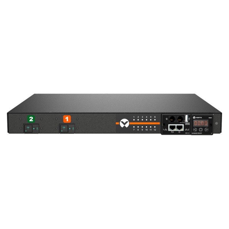 Vertiv Geist MGU3E1R6-12CF13-3PS6B2H10-S rozdzielacz zasilania PDU 12 x gniazdo sieciowe 0U Czarny