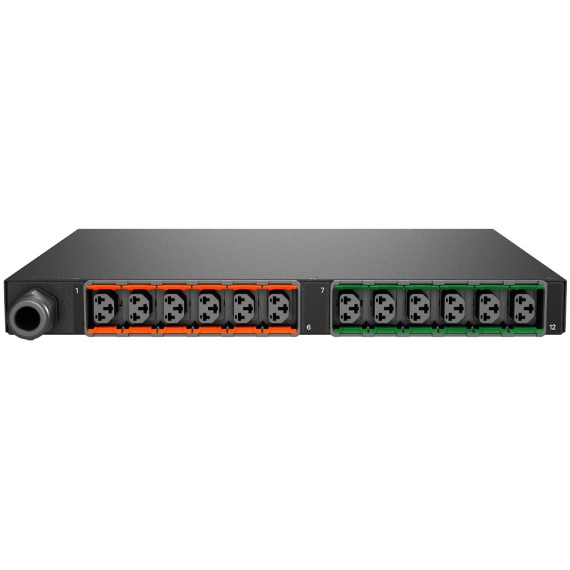 Vertiv Geist GR30202 rozdzielacz zasilania PDU 12 x gniazdo sieciowe Czarny, Zielony, Pomarańczowy