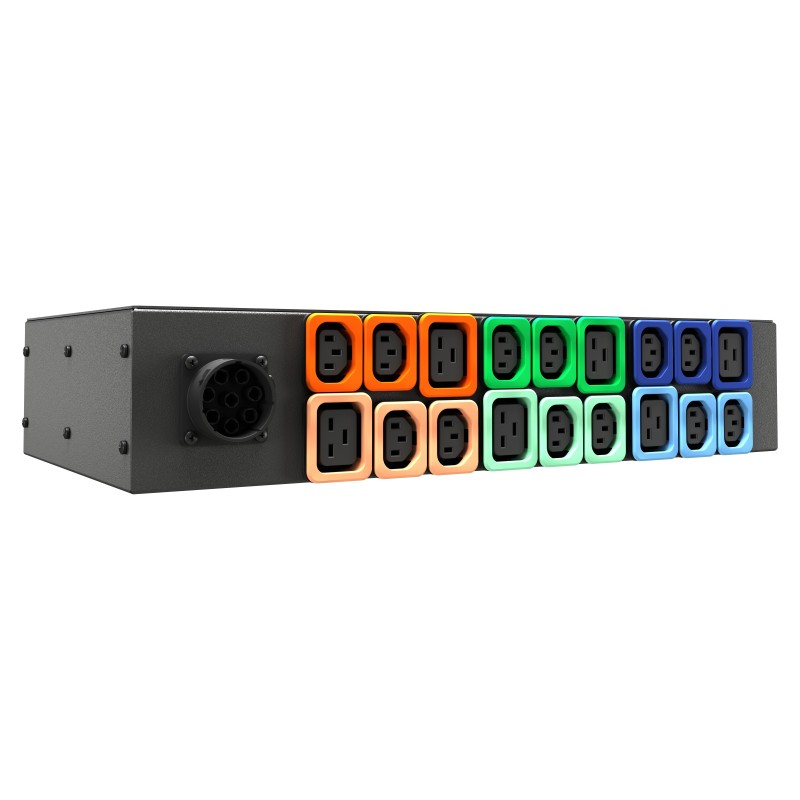 Vertiv U1071L rozdzielacz zasilania PDU 18 x gniazdo sieciowe 2U Czarny