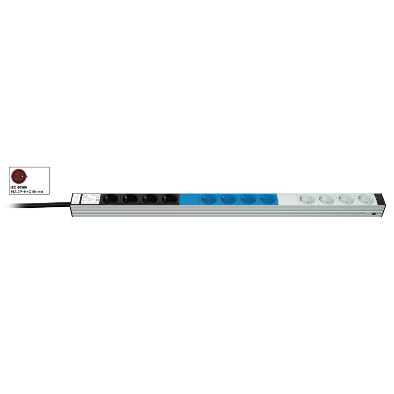 Vertiv Knürr 03.302.003.1 rozdzielacz zasilania PDU 3 x gniazdo sieciowe 1U Brązowy, Biały