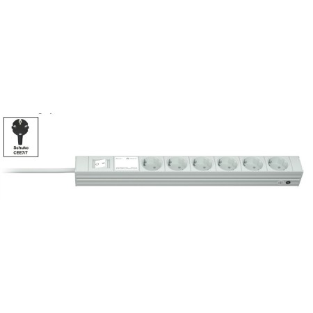 Vertiv Knürr DI-STRIP rozdzielacz zasilania PDU 6 x gniazdo sieciowe 1U Czarny, Szary