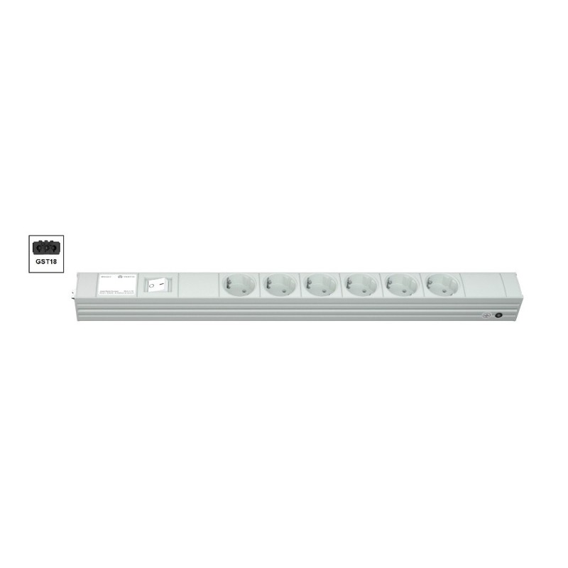 Vertiv Knürr 03.302.206.1 rozdzielacz zasilania PDU 6 x gniazdo sieciowe 1U Biały