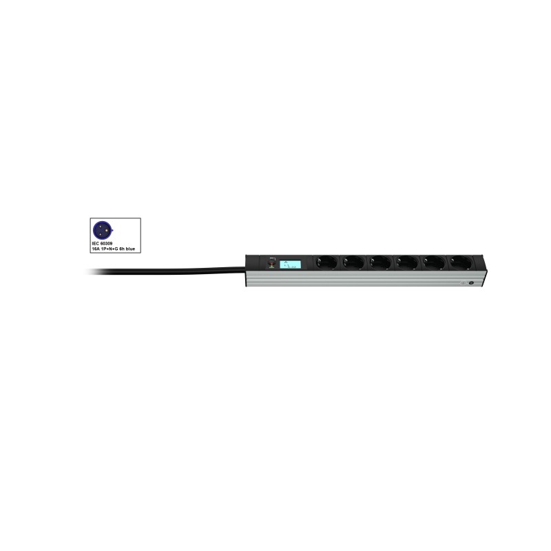 Vertiv Knürr 033068051 rozdzielacz zasilania PDU 6 x gniazdo sieciowe 0U Czarny, Szary