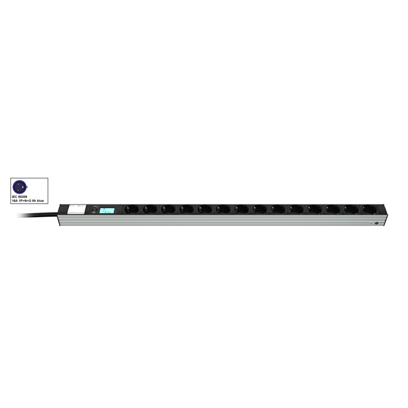 Vertiv Knürr 033068141 rozdzielacz zasilania PDU 14 x gniazdo sieciowe 0U Czarny, Szary