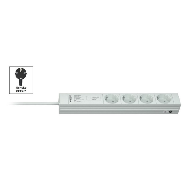 Vertiv Knürr 03.316.004.1 rozdzielacz zasilania PDU 4 x gniazdo sieciowe 1U Szary