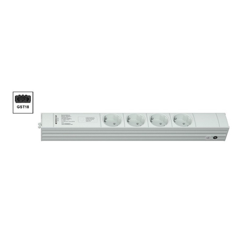 Vertiv Knürr 03.316.204.1 rozdzielacz zasilania PDU 4 x gniazdo sieciowe 1U Szary