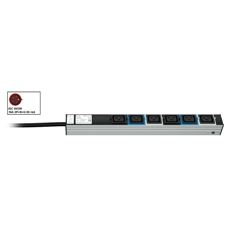 Vertiv Knürr 03.600.506.1 rozdzielacz zasilania PDU 6 x gniazdo sieciowe 1U Szary