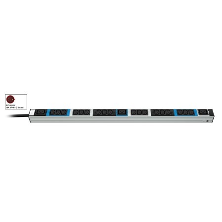 Vertiv Knürr 03.600.521.1 rozdzielacz zasilania PDU 21 x gniazdo sieciowe 0U Szary