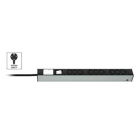 Vertiv Knürr 03.602.009.1 rozdzielacz zasilania PDU 9 x gniazdo sieciowe 1U Czarny, Szary