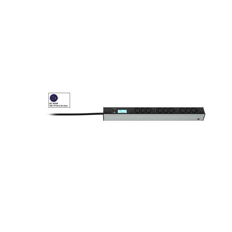 Vertiv Knürr 036068081 rozdzielacz zasilania PDU 9 x gniazdo sieciowe 0U/1U Czarny, Szary