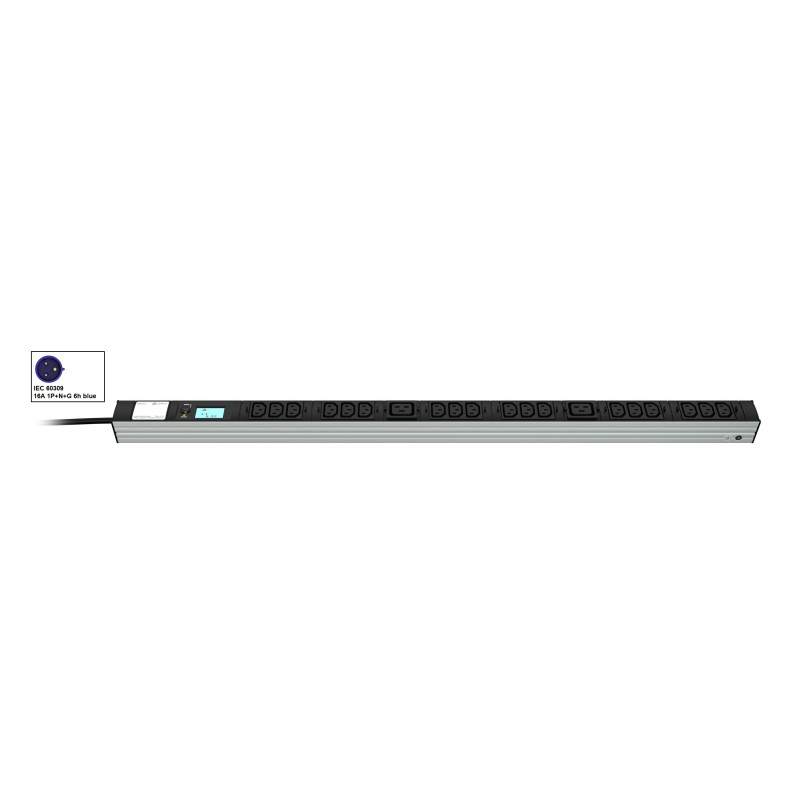 Vertiv Knürr 036068201 rozdzielacz zasilania PDU 20 x gniazdo sieciowe 0U Czarny, Szary