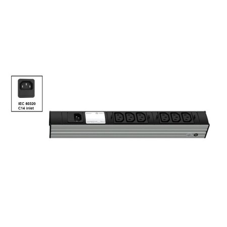 Vertiv Knürr 03.622.006.1 rozdzielacz zasilania PDU 6 x gniazdo sieciowe Czarny, Szary