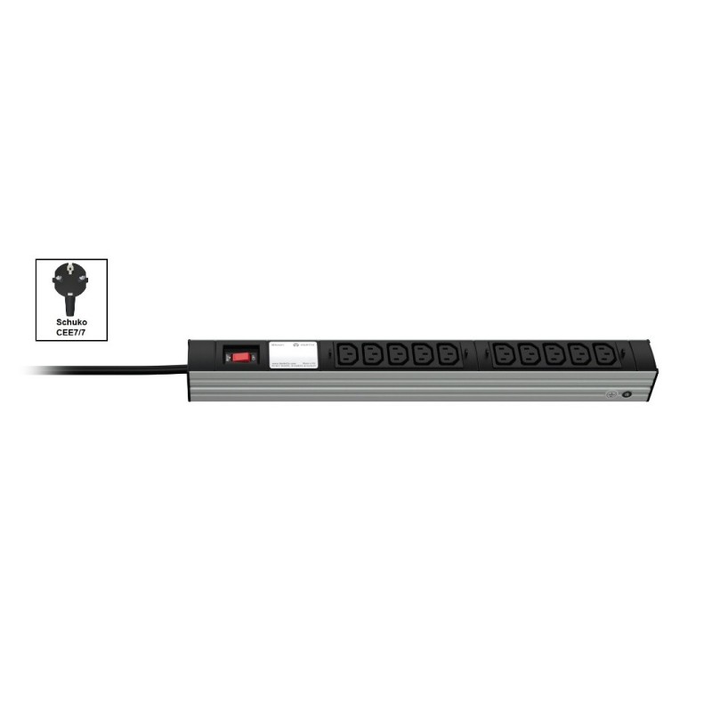 Vertiv Knürr 03.632.010.1 rozdzielacz zasilania PDU 10 x gniazdo sieciowe 1U Szary