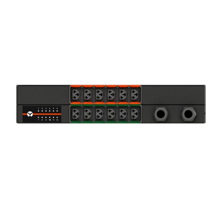 Vertiv Geist AGR3E2R6-12CF13-3PS6PS6B211-D rozdzielacz zasilania PDU 12 x gniazdo sieciowe 0U Czarny