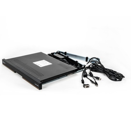 Vertiv Avocent LRA185KMM-205 konsola rackowa 48,3 cm (19") 1366 x 768 px Plastik, Stal Czarny 1U