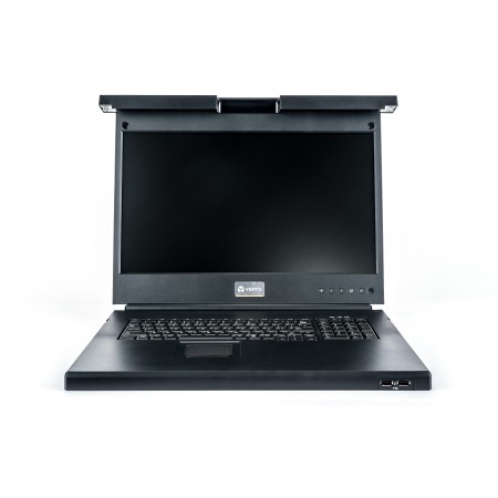 Vertiv Avocent LRA185KMM16D-001 konsola rackowa 48,3 cm (19") 1366 x 768 px Plastik, Stal Czarny 1U