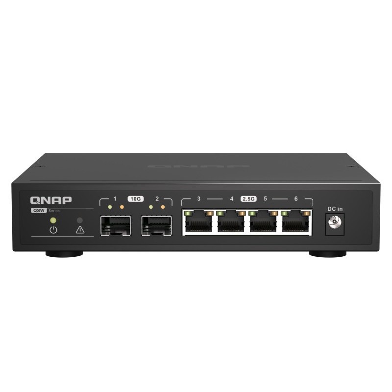 QNAP QSW-2104-2S łącza sieciowe Nie zarządzany 2.5G Ethernet Czarny