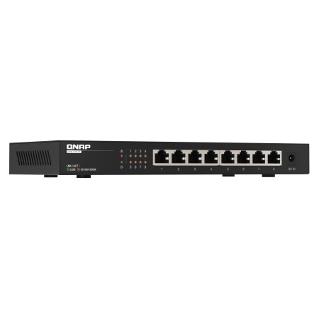 QNAP QSW-1108-8T łącza sieciowe Nie zarządzany 2.5G Ethernet (100/1000/2500) Czarny