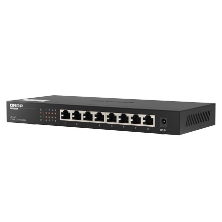 QNAP QSW-1108-8T łącza sieciowe Nie zarządzany 2.5G Ethernet (100/1000/2500) Czarny