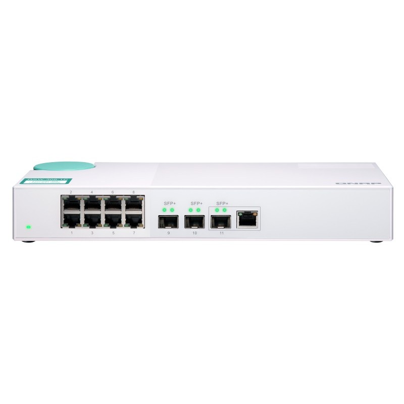 QNAP QSW-308-1C łącza sieciowe Nie zarządzany Gigabit Ethernet (10/100/1000) Biały