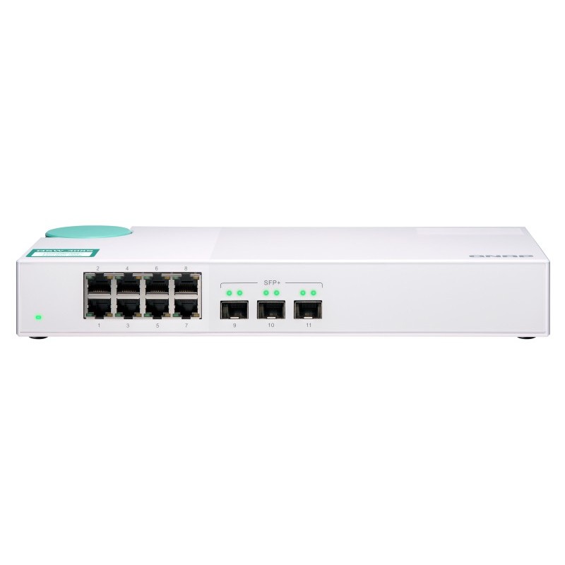 QNAP QSW-308S łącza sieciowe Nie zarządzany Gigabit Ethernet (10/100/1000) Biały