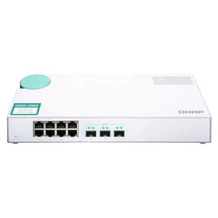 QNAP QSW-308S łącza sieciowe Nie zarządzany Gigabit Ethernet (10/100/1000) Biały